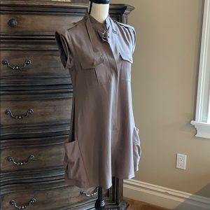 Utility romper with baggy side pockets